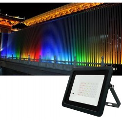 LED RGB lauko prožektorius su valdymo pulteliu