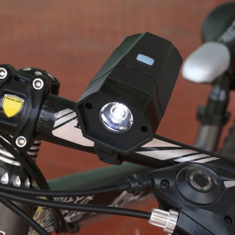 LED dviračio priekinis žibintas su signalu