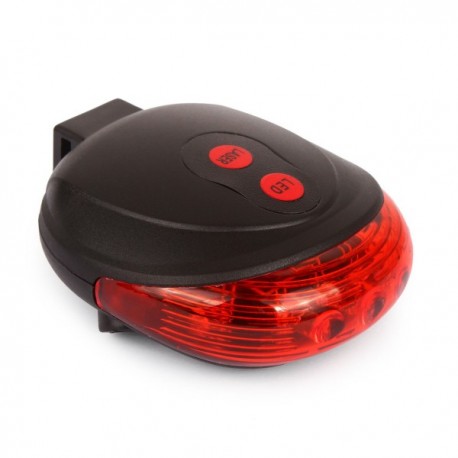LED galinis dviračio žibintas su lazeriu (Raudonas)