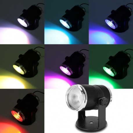 LED RGB prožektorius reaguojantis į garsą