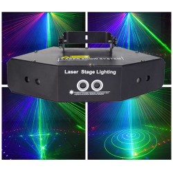 Lazerinis projektorius "Šešios akys" (RGB, 500mW)