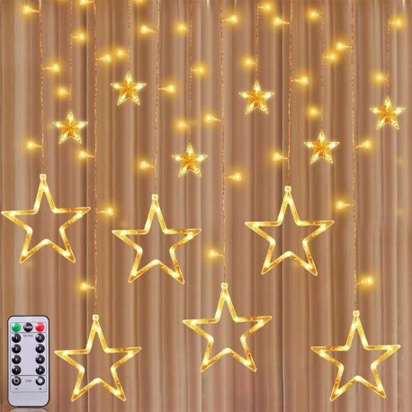 LED lempučių užuolaida su nuotoliniu valdymu STARS