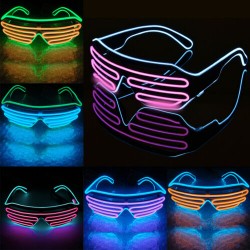 LED šviečiantys akiniai "Grotelės" (Su neoniniu laidu)