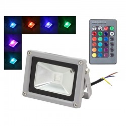 LED RGB lauko prožektorius su valdymo pulteliu (10W)