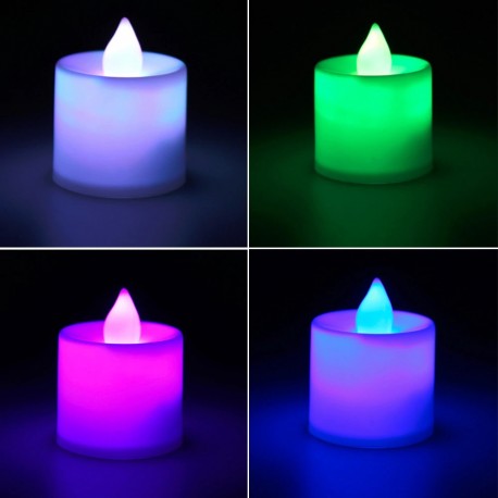 Daugiaspalvė LED žvakė (RGB)